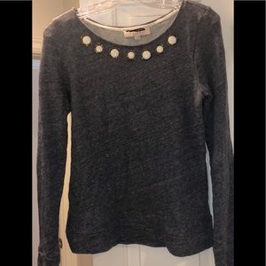 LOFT Embellished sweatshirt/sweater